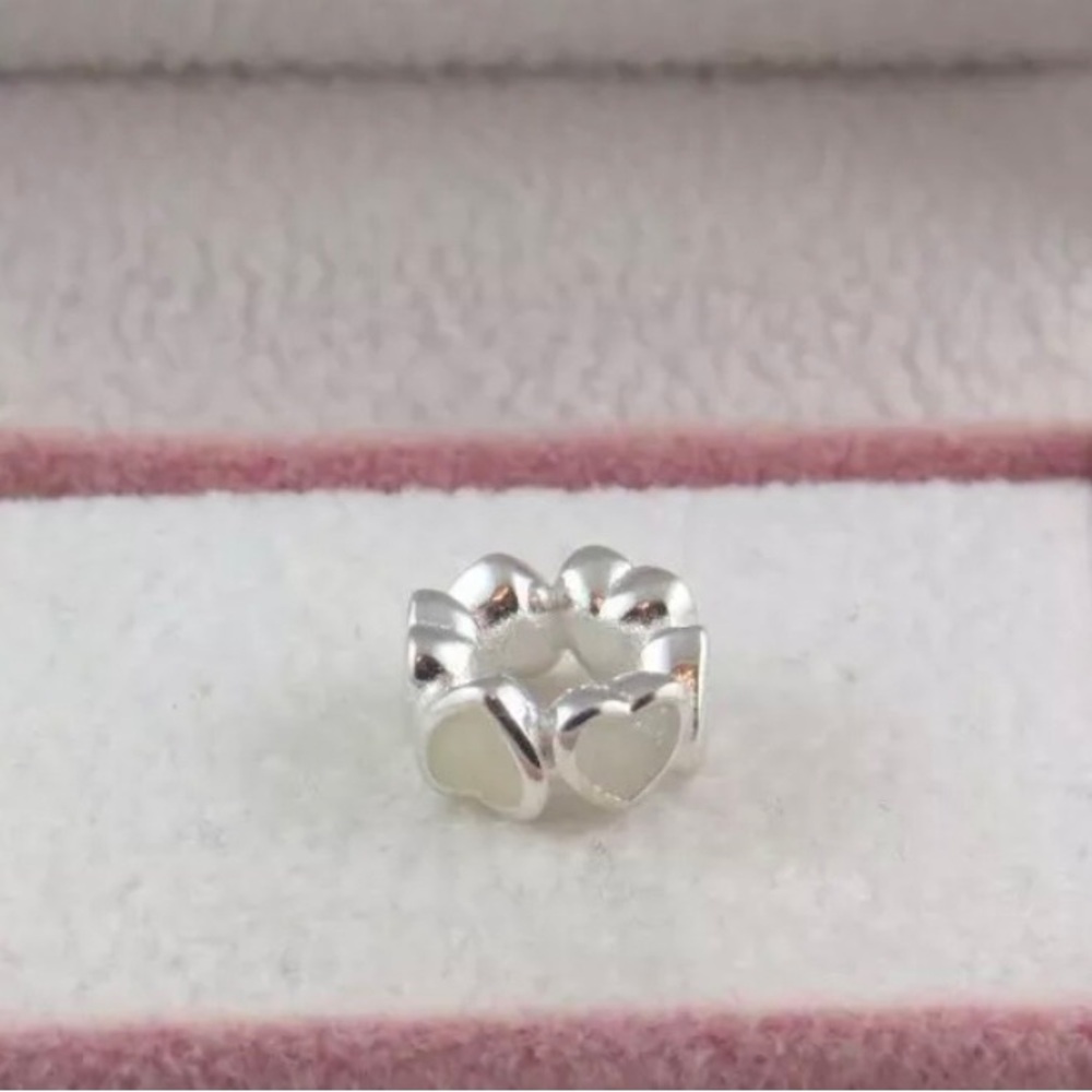 Pandora Heart Spacer Charm Abundance of Love Heart Spacer Charm #791755EN23 (S8)